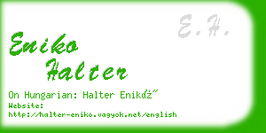 eniko halter business card